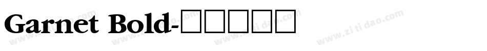 Garnet Bold字体转换